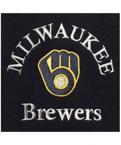 Women's Navy and Heathered Gray Milwaukee Brewers Rugby Pullover Hoodie Navy, Heathered Gray $43.44 Sweatshirts