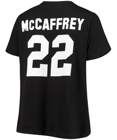 Women's Plus Size Christian Mccaffrey Black Carolina Panthers Name Number V-Neck T-shirt Black $19.80 Tops