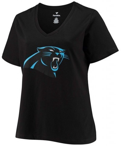 Women's Plus Size Christian Mccaffrey Black Carolina Panthers Name Number V-Neck T-shirt Black $19.80 Tops