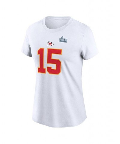 Women's Patrick Mahomes White Kansas City Chiefs Super Bowl LVII Name and Number T-shirt White $26.00 Tops