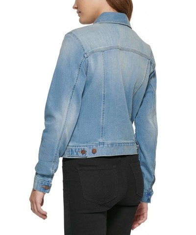 Petite Basic Denim Trucker Jacket Laguna $25.19 Jackets