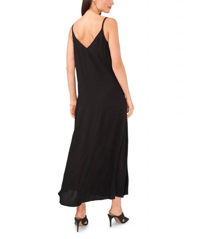 Women's Sleeveless V-neck Challis Dress Rich Black $43.45 Dresses