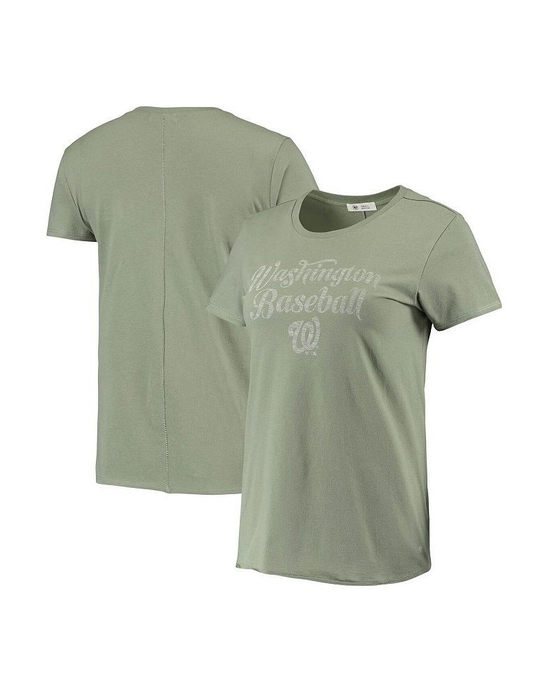 Women's '47 Olive Washington Nationals Whitney Letter T-shirt Olive $19.20 Tops