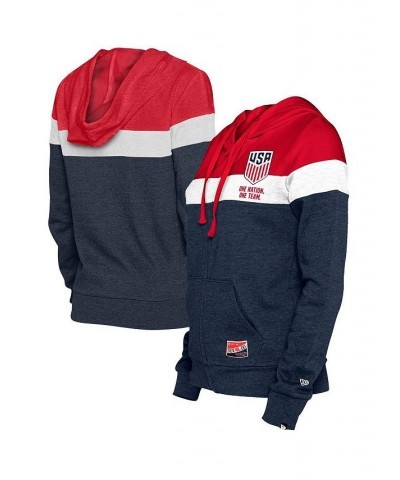 Women's Navy USWNT Throwback Full-Zip Hoodie Jacket Navy $32.80 Jackets