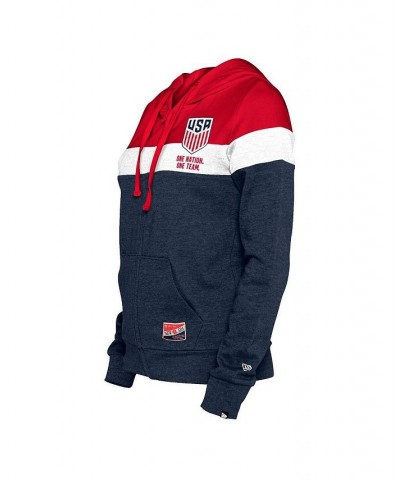 Women's Navy USWNT Throwback Full-Zip Hoodie Jacket Navy $32.80 Jackets