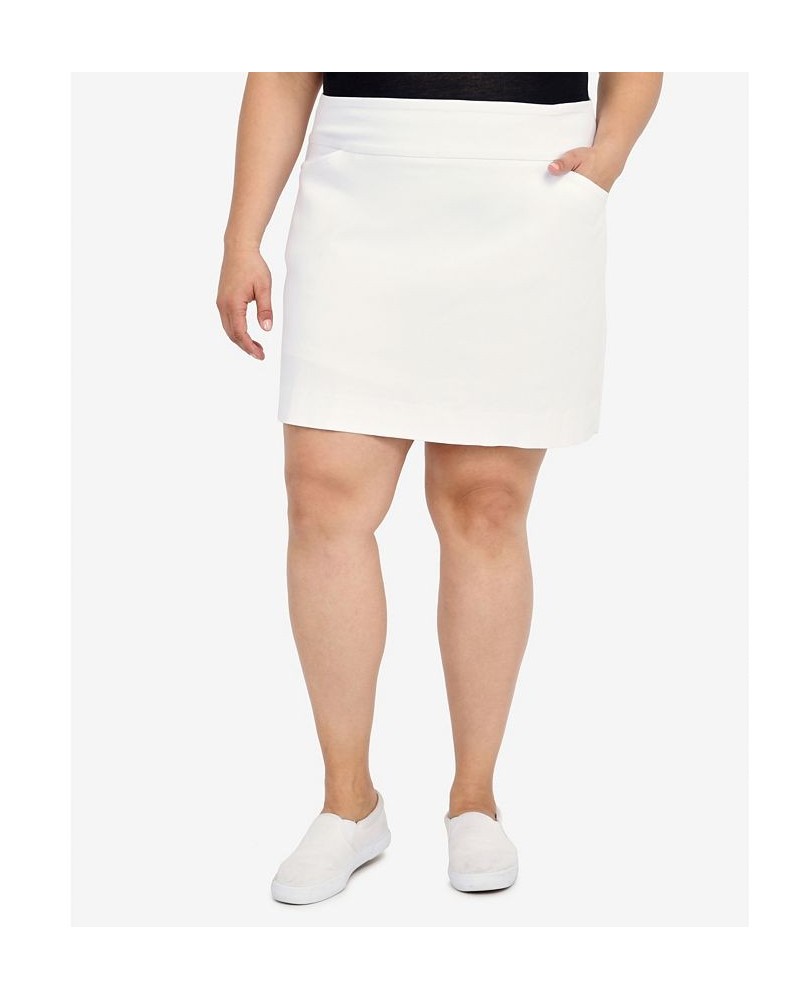 Plus Size Summer In The City Casual Fit Allure Skort White $30.48 Shorts