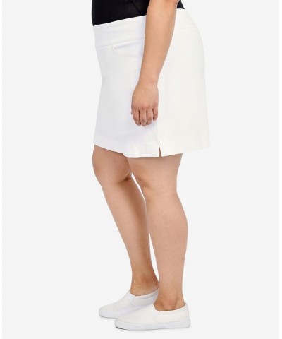 Plus Size Summer In The City Casual Fit Allure Skort White $30.48 Shorts