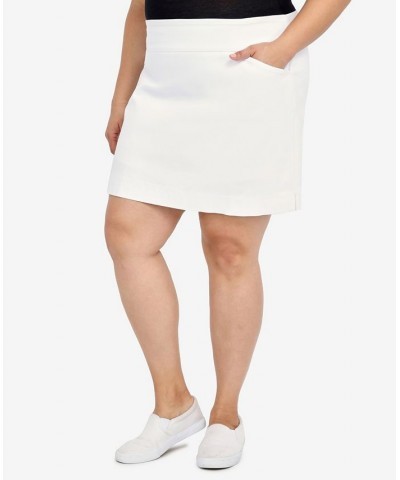 Plus Size Summer In The City Casual Fit Allure Skort White $30.48 Shorts