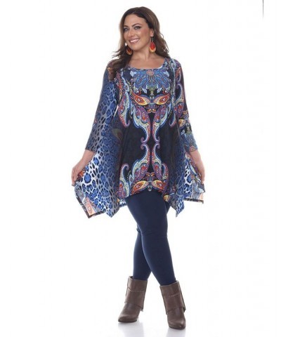 Plus Marlene Top/Tunic Blue $30.38 Tops