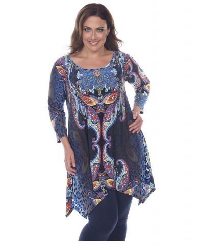 Plus Marlene Top/Tunic Blue $30.38 Tops