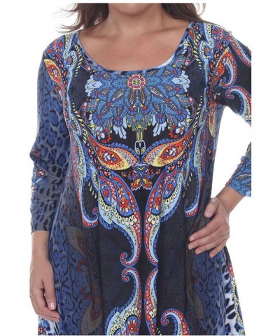 Plus Marlene Top/Tunic Blue $30.38 Tops