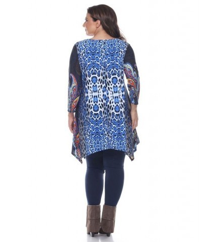 Plus Marlene Top/Tunic Blue $30.38 Tops