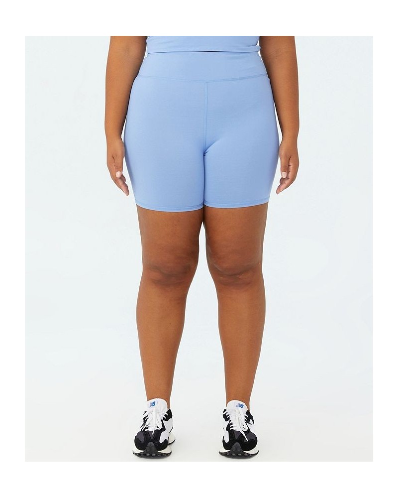 Trendy Plus Size Active Summer Bike Shorts Vivid Blue $23.99 Shorts