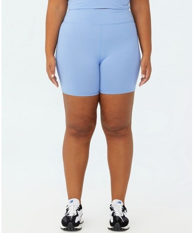 Trendy Plus Size Active Summer Bike Shorts Vivid Blue $23.99 Shorts