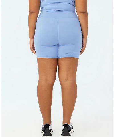 Trendy Plus Size Active Summer Bike Shorts Vivid Blue $23.99 Shorts