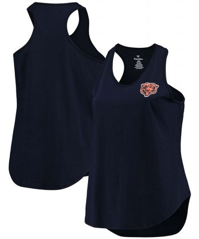 Women's Plus Size Navy Chicago Bears Logo Racerback Tank Top Navy $20.58 Tops