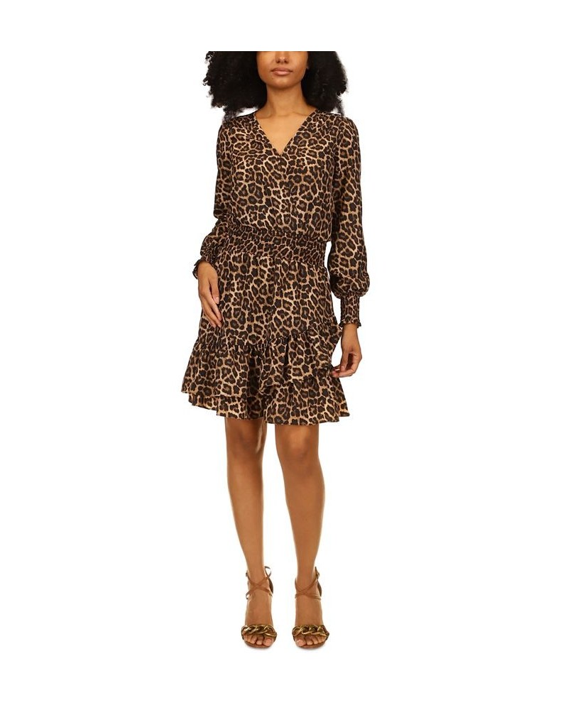 Women's Julia Smocked-Waist Tiered Dress Regular & Petite Sizes Dark Camel $40.17 Dresses