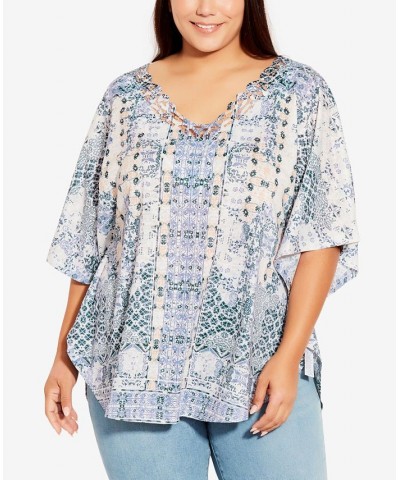 Plus Size Eloise Burnout Top Blues $29.70 Tops