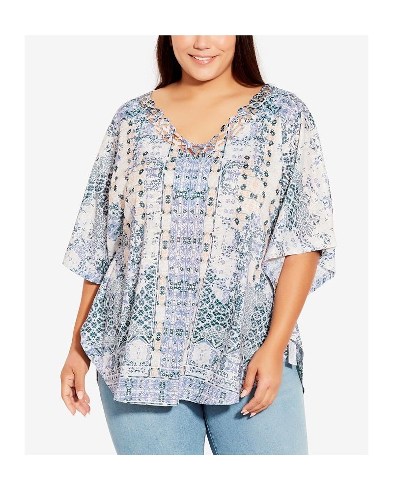 Plus Size Eloise Burnout Top Blues $29.70 Tops