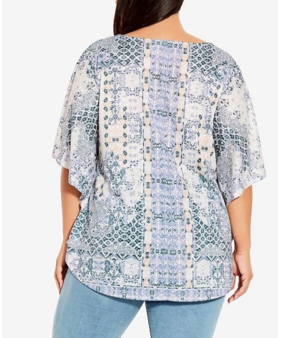 Plus Size Eloise Burnout Top Blues $29.70 Tops