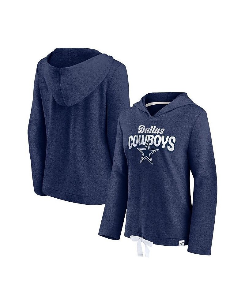 Women's Branded Heathered Navy Dallas Cowboys First Team Flowy Pullover Hoodie Heathered Navy $39.74 Sweatshirts