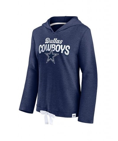 Women's Branded Heathered Navy Dallas Cowboys First Team Flowy Pullover Hoodie Heathered Navy $39.74 Sweatshirts