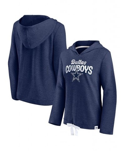 Women's Branded Heathered Navy Dallas Cowboys First Team Flowy Pullover Hoodie Heathered Navy $39.74 Sweatshirts