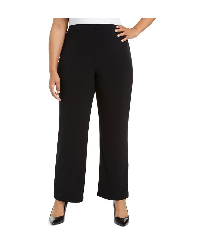 Plus Size Pull-On Wide-Leg Pants Deep Black $22.82 Pants