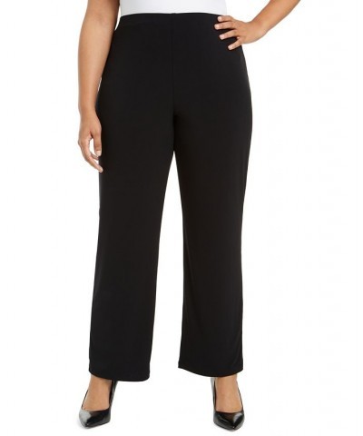 Plus Size Pull-On Wide-Leg Pants Deep Black $22.82 Pants