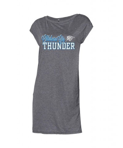 Women's Heathered Charcoal Oklahoma City Thunder Cascade Nightshirt Heathered Charcoal $21.00 Pajama