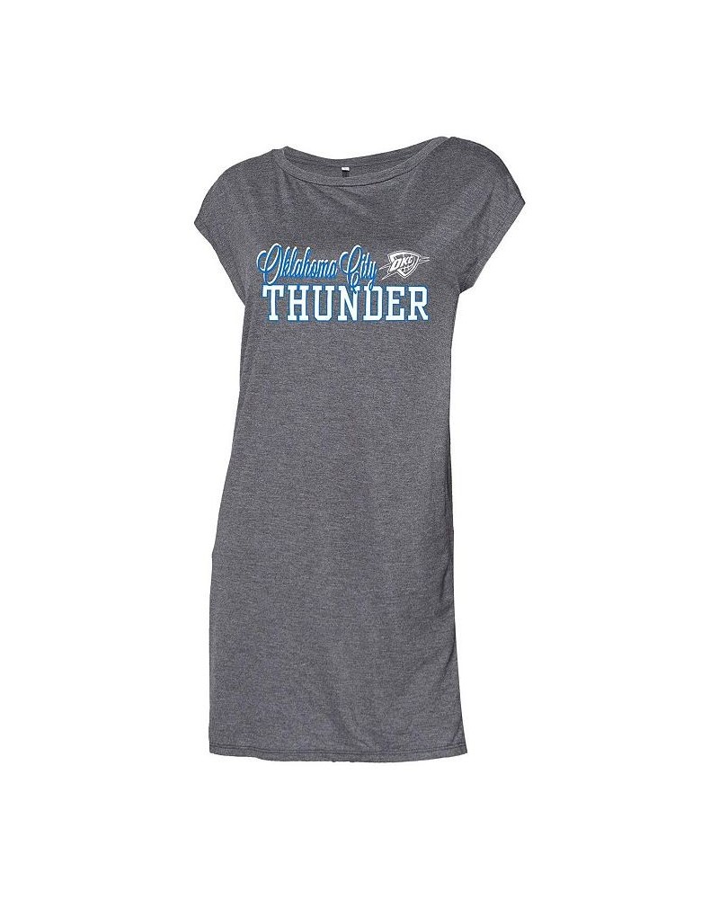 Women's Heathered Charcoal Oklahoma City Thunder Cascade Nightshirt Heathered Charcoal $21.00 Pajama