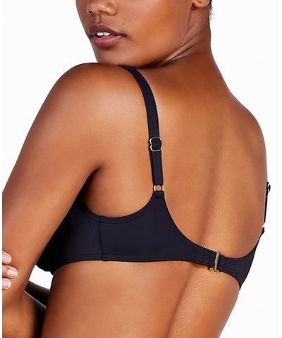 Women's Shirred Underwire Bikini Top & Shirred Bikini Bottoms Black $59.00 Swimsuits