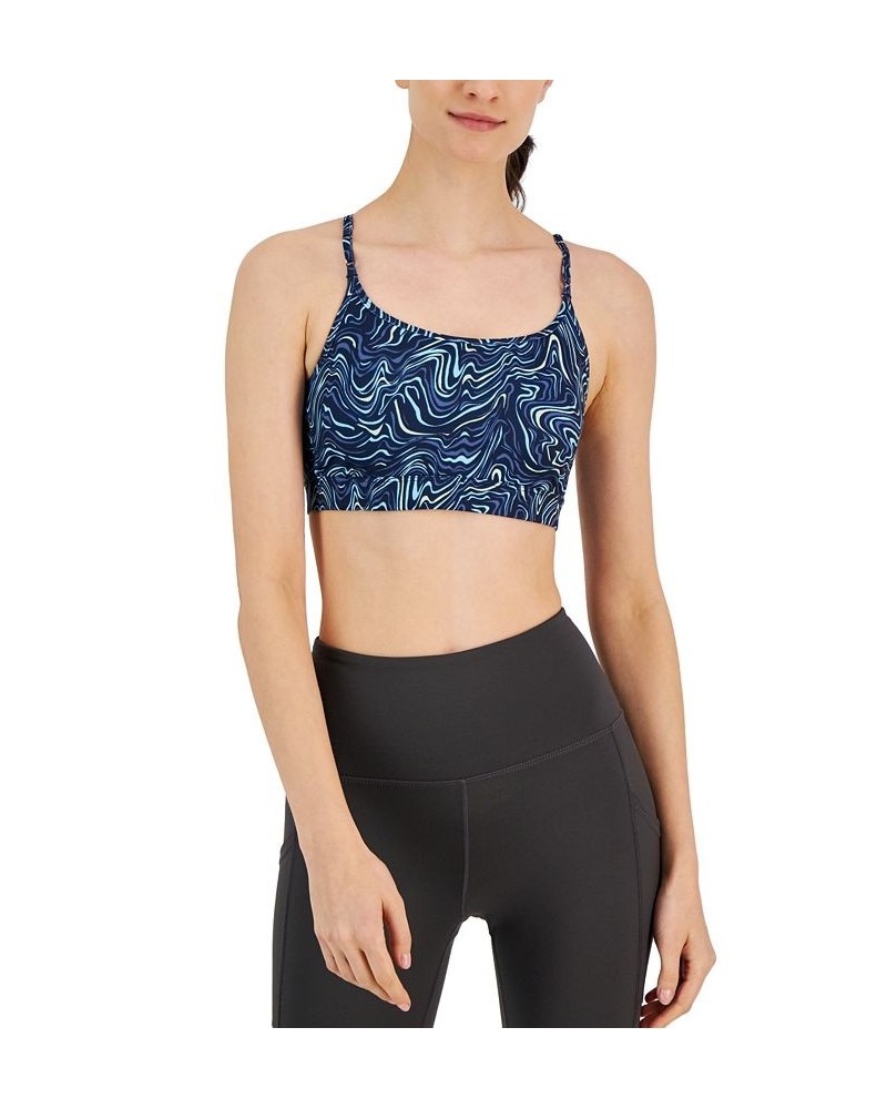 Women's Marble Movement Low Impact Sports Bra Blue $9.57 Bras