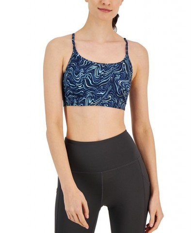 Women's Marble Movement Low Impact Sports Bra Blue $9.57 Bras