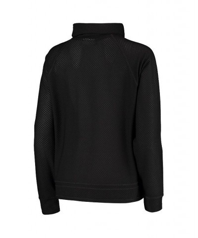 Women's Black Minnesota Vikings Gabby Cowl Neck Raglan Mesh Sweatshirt Black $45.89 Sweatshirts