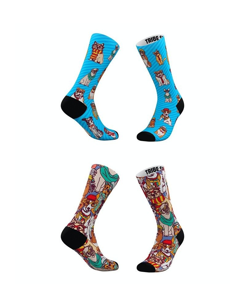 Men's and Women's Hipster Dog Socks Set of 2 Assorted Pre-Pack $17.50 Socks