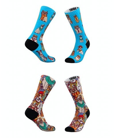 Men's and Women's Hipster Dog Socks Set of 2 Assorted Pre-Pack $17.50 Socks