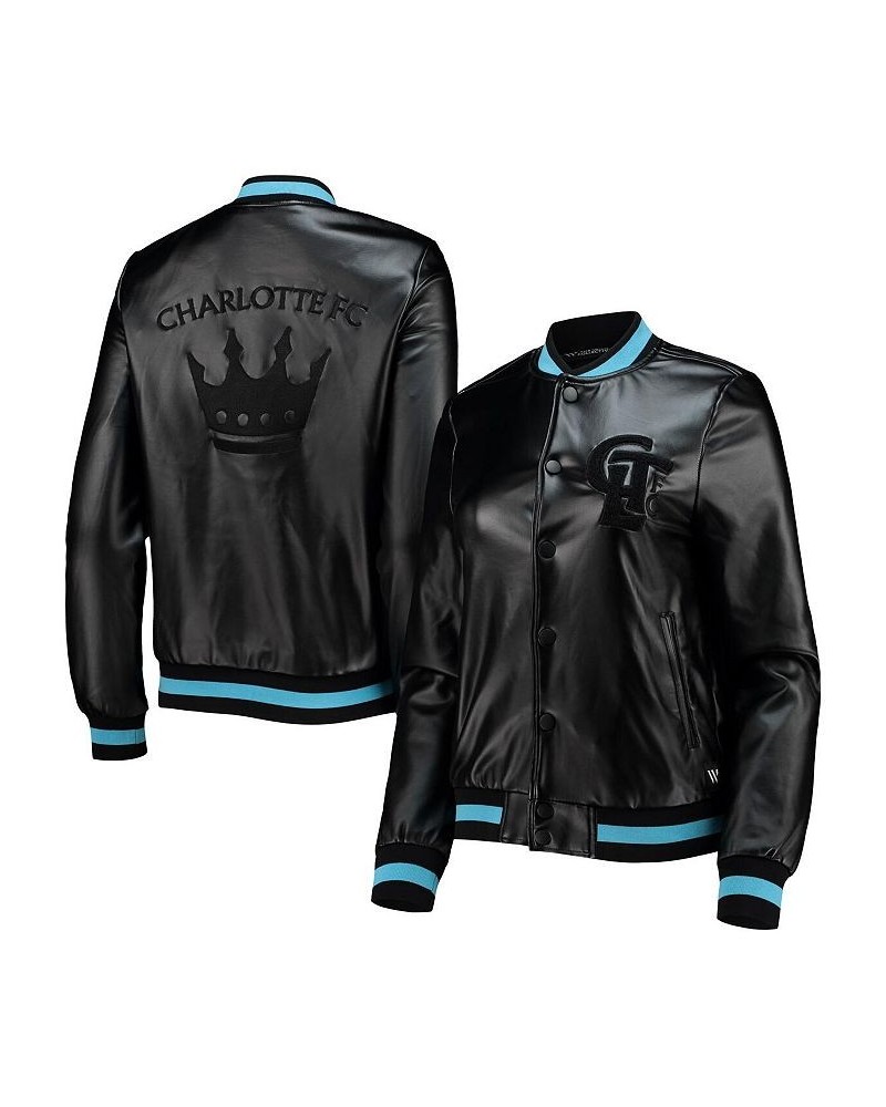 Women's Black Charlotte FC Full-Snap Bomber Jacket Black $75.00 Jackets