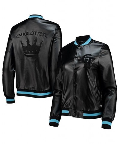 Women's Black Charlotte FC Full-Snap Bomber Jacket Black $75.00 Jackets