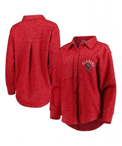 Women's Crimson Alabama Crimson Tide Switch It Up Tri-Blend Button-Down Shacket Crimson $32.50 Jackets