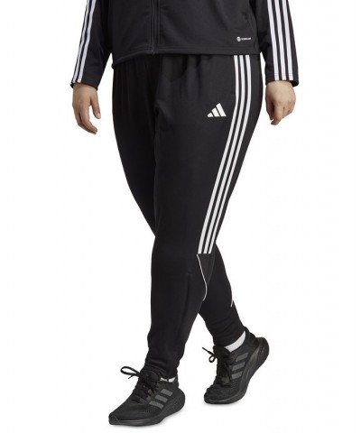 Plus Size Tiro 23 League 3-Stripes Track Pants Black $27.60 Pants