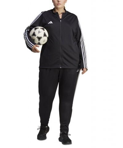 Plus Size Tiro 23 League 3-Stripes Track Pants Black $27.60 Pants