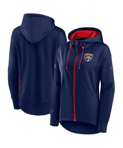 Women's Branded Navy Florida Panthers Authentic Pro Rink Full-Zip Hoodie Navy $41.28 Sweatshirts