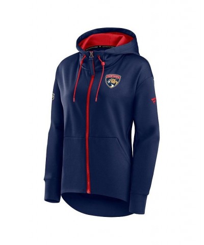 Women's Branded Navy Florida Panthers Authentic Pro Rink Full-Zip Hoodie Navy $41.28 Sweatshirts