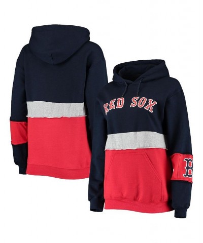 Women's Navy Boston Red Sox Pullover Hoodie Navy $33.60 Sweatshirts