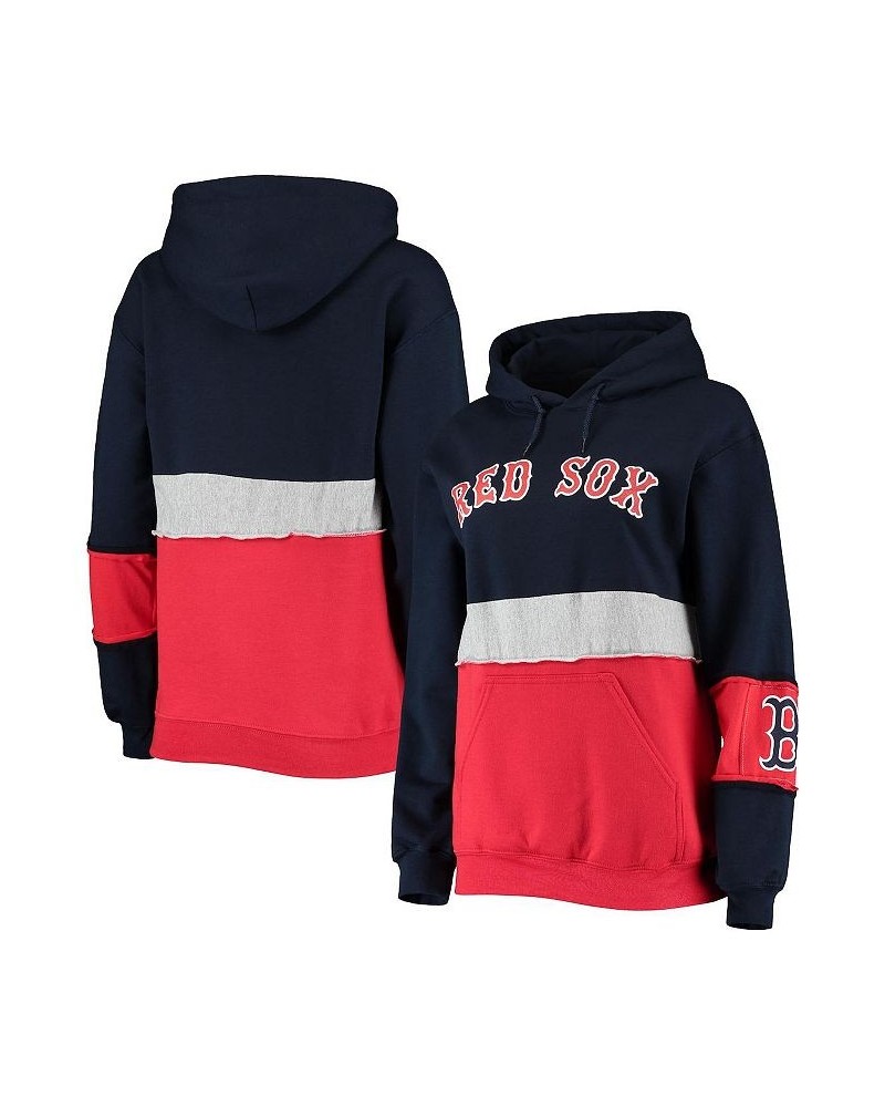 Women's Navy Boston Red Sox Pullover Hoodie Navy $33.60 Sweatshirts