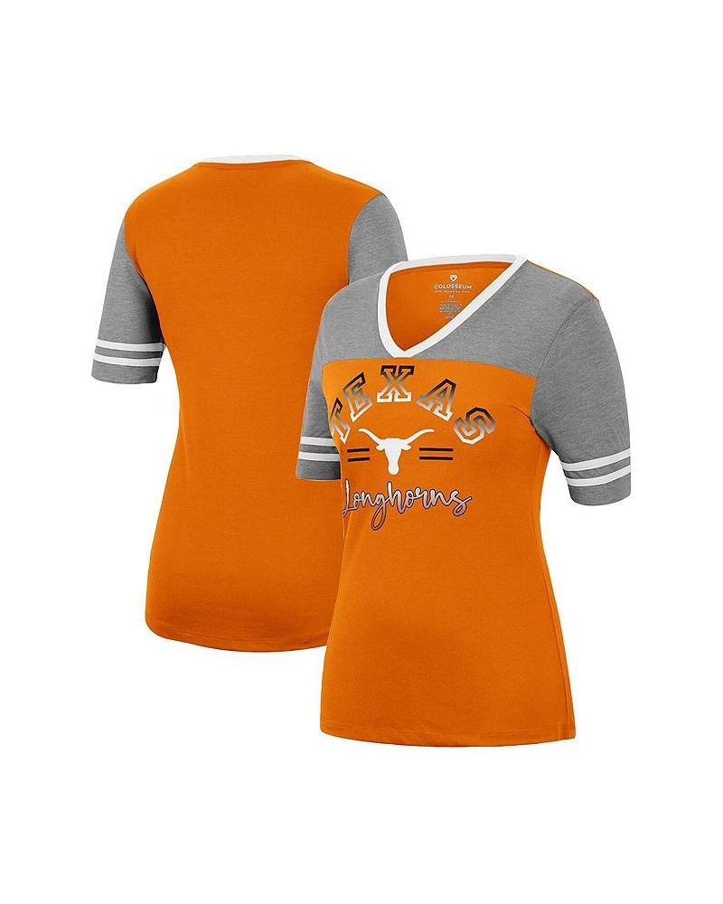 Women's Texas Orange Heathered Gray Texas Longhorns There You Are V-Neck T-shirt Orange, Heathered Gray $25.19 Tops