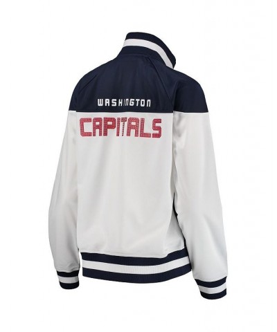 Women's White Navy Washington Capitals Face-Off Raglan Full-Zip Track Jacket White, Navy $34.44 Jackets