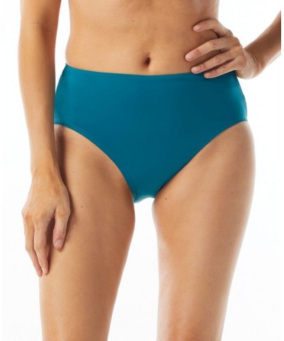 Contours Bra Sized Clarity Bandeau Tankini Top & High-Waist Bikini Bottoms Teal $32.64 Swimsuits