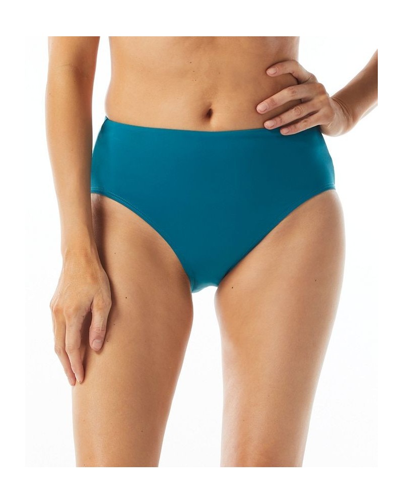 Contours Bra Sized Clarity Bandeau Tankini Top & High-Waist Bikini Bottoms Teal $32.64 Swimsuits